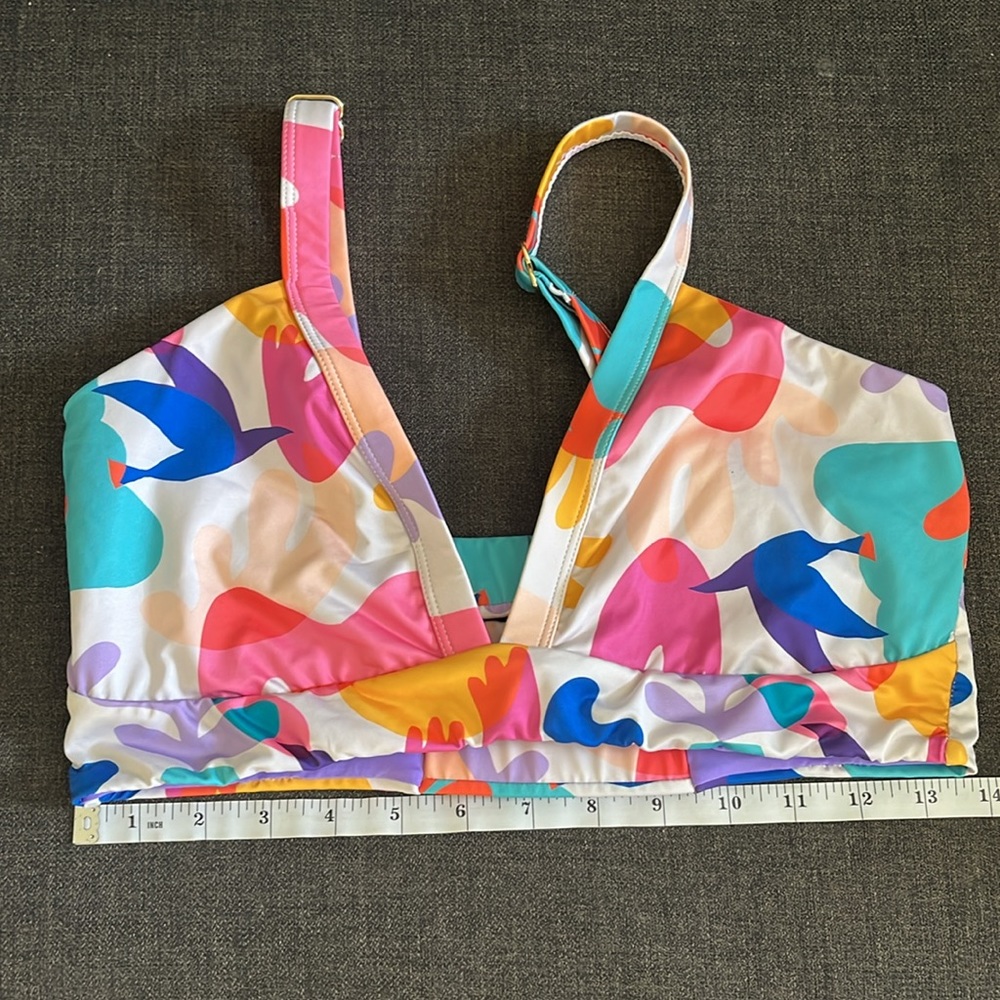 Kitty and Vibe Colorful Bikini Top - Picture 7 of 9